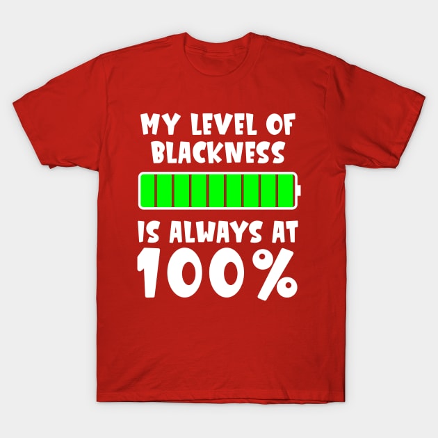 Blackness is 100% Black History Month T-Shirt by blackartmattersshop